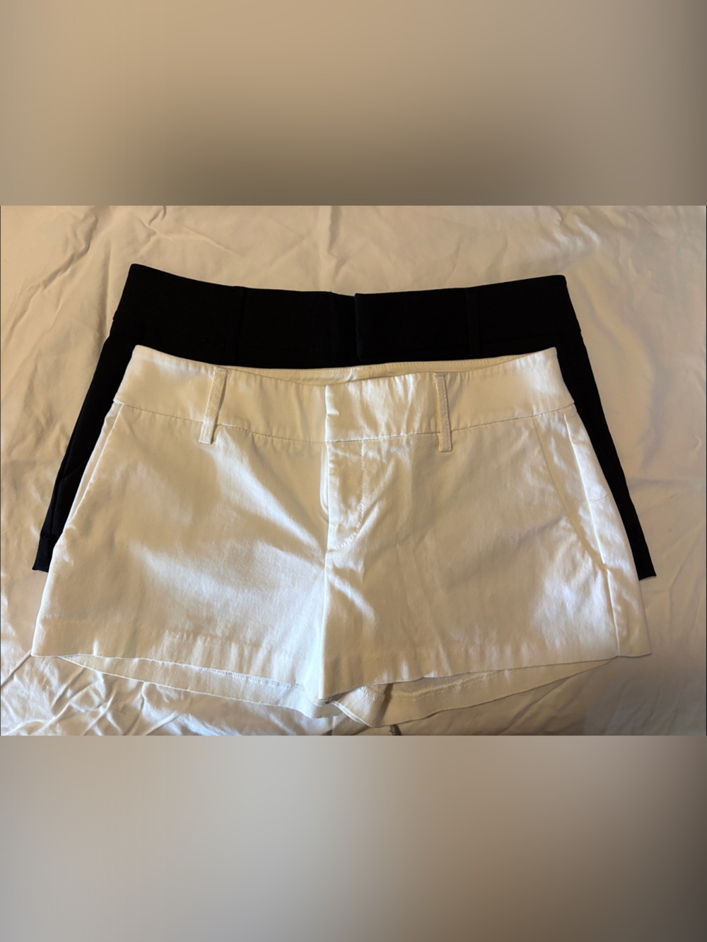 Guess Classic White and Black Dress Chino Shorts Duo